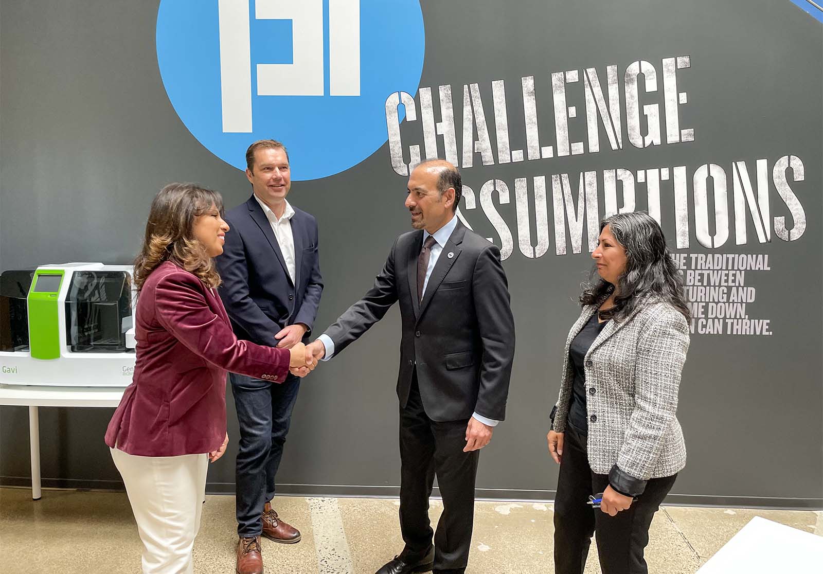 PI's Mona Elkebir and Stuart Elliott meet Dilawar Syed, Special Representative for Commercial and Business Affairs at the U.S. Department of State and Mayor of Irvine, Farrah Khan.